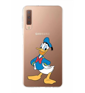 Samsung Galaxy A7 (2018)  Kapak Donald Duck Tasarımlı Şeffaf Silikon Kılıf