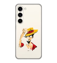 Samsung Galaxy S23 Uyumlu One Piece Luffy Tasarımlı Şeffaf Telefon Kılıfı
