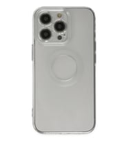 Mey İthalat® iPhone 14 Pro Kılıf Santa Lens Silikon - Şeffaf