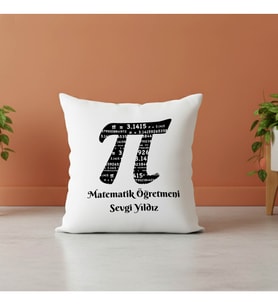 Matematik Öğretmeni İsimli Yastık
