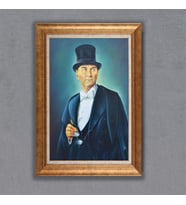 Altın Varaklı Paspartulu Çerçeveli Tablo bn12