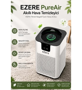 EZERE PureAir Akıllı Hava Temizleyici HEPA Filtreli Negatif İyon Hava Arıtıcı- - SSSSSS8367-1