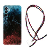Samsung A23 A31 A32 A50 A51 A52 A53 A70 Kılıf Boyun Asklı Rasta Silikon Red Blue Black Abstact 1386