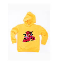 Pj maskeliler Owlette baskılı kapüşonlu pamuklu kumaş çocuk sweatshirt (Sarı)