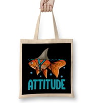 Attitude of a Shark Fish Confidence & Self Belief Bez Çanta Uzun Saplı