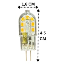 (1 Adet) Osaka 12Volt 3W Sarı Işık (3000K) G4 Duylu Led Kapsül Ampul