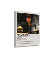 Temperli Cam Tablo Film Afişi Scarface 1983 Görseli