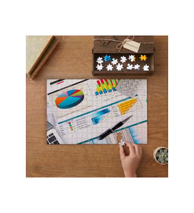 Grafikler -Çizelgeler-İş tablosu Tasarımı 240 parça Ahşap Puzzle Ahşap Kutuda MP00514