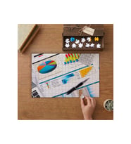 Grafikler -Çizelgeler-İş tablosu Tasarımı 240 parça Ahşap Puzzle Ahşap Kutuda MP00514