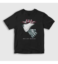Presmono Unisex Çocuk Siyah U D O Man And Machine T-Shirt 426191tt