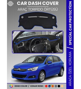CITROEN C4 (2005-2020) Torpido Örtüsü Ön Göğüs Torpido Koruma Tam Uyum Çatlamayı Önler Kolay Montaj