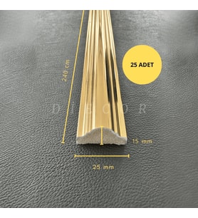 Dekoratif Polistren 25 Adet 2,5 Cm Gold Duvar Çıtası
