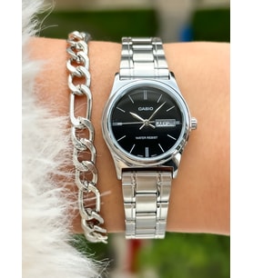 Casio Çelik Kordon,Gümüş Renk,Beyaz Kadran, Küçük Kasa Kadın Kol Saati+Bileklik