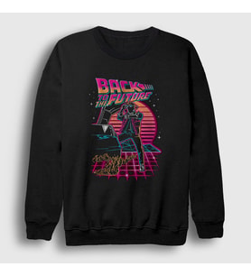 Presmono Unisex Siyah Watch Film Geleceğe Dönüş Back To The Future Sweatshirt 243697tt