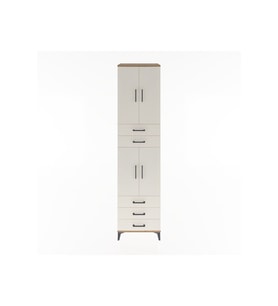 Hyperion Dolap 4 Raflı 5 Çekmeceli 4 Kapaklı 60x44x243 Çam-Aytaşı