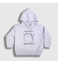 Presmono Unisex Çocuk Beyaz Cover Slowdive Kapüşonlu Sweatshirt 438037tt (Beyaz)