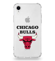 Apple iPhone XR Uyumlu Darbe Emici Antişok  Kapak Chicago Bulls Tasarımlı Şeffaf Silikon Kılıf