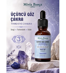 ÜÇÜNCÜ GÖZ ÇAKRA Masaj Yağı, THIRD EYE CHAKRA, 30ml, %100 Saf