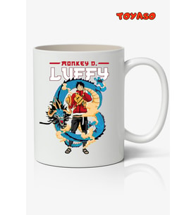 Monkey D. Luffy Anime Kişiye Özel Temalı Kupa Bardak Arkadaşa Sevgiliye Hediye (Beyaz)