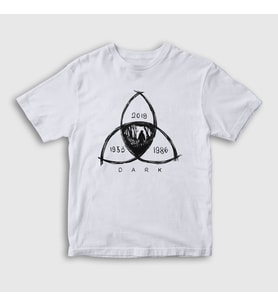 Presmono Unisex Çocuk Beyaz Connected V3 Dark T-Shirt 186482tt