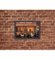 Ahşap Kendinden Çerçeveli Tablo - Cafe Jade Tablo, Standart - 20x28cm