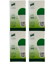 Uzlight 10W(75W) 8200K (Yeşil Işık) E27 Duylu Led Ampul (4 Adet)