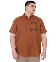 Mode XL Büyük Beden Erkek Gabardin Gömlek Mode09 U25603 Tarçın