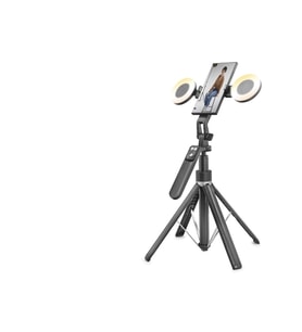 Telefon Tripodu Ve Selfie Çubuğu Seti Bluetooth Kumandalı Led 180 Cm - Siyah ND1032