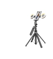 Telefon Tripodu Ve Selfie Çubuğu Seti Bluetooth Kumandalı Led 180 Cm - Siyah ND1032