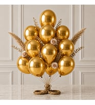 Altın Renk Lateks Metalik Balon (30 cm) - 12 Adet
