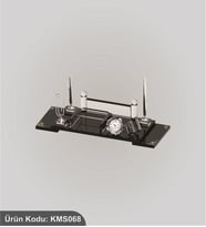 KİŞİYE ÖZEL KRİSTAL SAATLİ NOT TUTUCULU KALEMLİ KENARI DESENLİ MASA İSİMLİĞİ (Siyah)