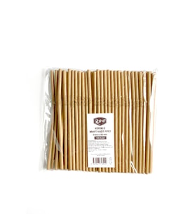 Roll-Up Doğaya Dönüş Ekolojik Doğal Körüklü Kraft Kağıt Pipet - 6 mm. - 19.5 Cm. - 100'lü Paket