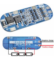 Lexroo 3S 10A BMS Lityum Li-ion Batarya Koruma Kartı 18650 Lipo