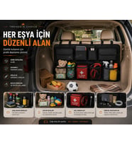 8 Cepli Premium Araç Bagaj Organizeri Koltuk Arkası Düzenleyici
