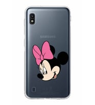 Samsung Galaxy A10   Kamera Korumalı  Kapak Minnie Mouse Tasarımlı  Şeffaf Kılıf