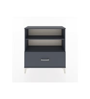 Arges Şifonyer 2 Raflı Tek Çekmeceli 88x30x96 Antrasit-Antrasit