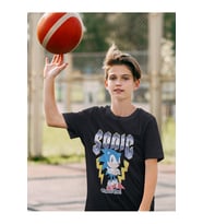 Unisex Süper Sonic Şimşek Baskılı Çizgi Film Çocuk Tişört (1-12 Yaş)
