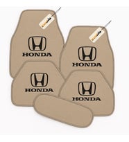 Honda Logolu 5’li Oto Halı Paspas Seti – Kaymaz, Suya Dayanıklı, Aracınıza Özel Premium Görünüm (Bej)