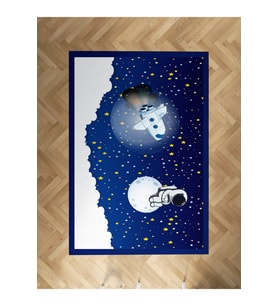 MEKTA HOME BEBEK VE ÇOCUK ODASI Astronot ve Spacex Desenli Halı