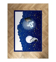 MEKTA HOME BEBEK VE ÇOCUK ODASI Astronot ve Spacex Desenli Halı