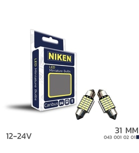 Niken Led Ampul Sofit Canbus Led 31Mm 12-24V (Karışık)