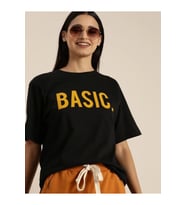 Baskılı T-shirt - Siyah