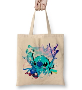 Lilo And Stitch Stitch Splash Paint Bez Çanta Uzun Saplı