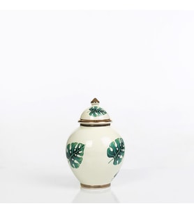 Vitale Yaprak Desenli Şah Küp Yeşil 21 cm AK.NRH0088