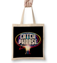 Retro Catchphrase Logo Bez Çanta Uzun Saplı