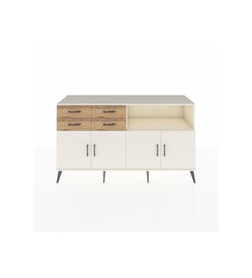Kronos Konsol 4 Raflı 4 Çekmeceli 4 Kapaklı 176x59x99 Aytaşı-Aytaşı/Çam