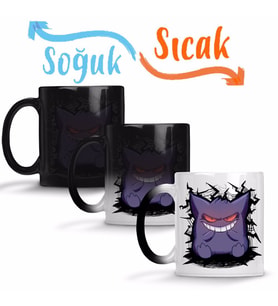 Gengar Sihirli Kupa Bardak Porselen