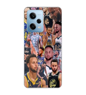 Redmi Note 12 Pro 5G Uyumlu Steph Curry Kolaj Tasarımlı Şeffaf Telefon Kılıfı