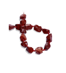 Kırmızı Jasper Doğal Taş Parlak Ham Kütle Kesim 15x25mm Dizi