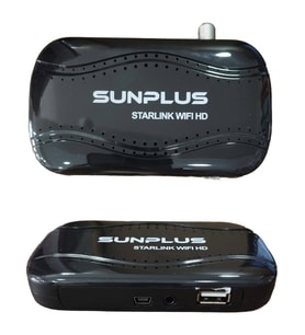 SunPlus Starlink WI-FI HD Uydu Alıcısı (Siyah)
